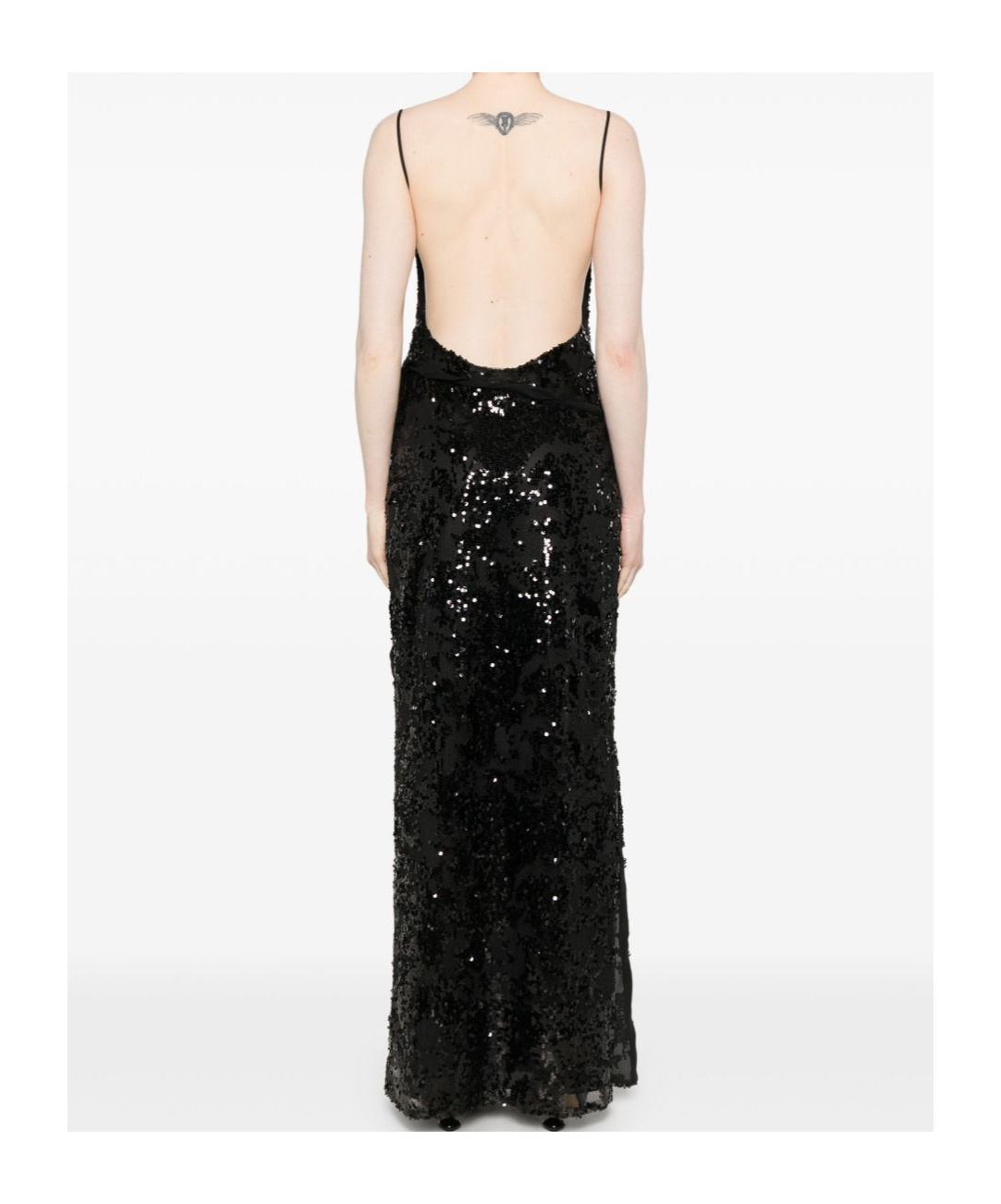 Coperni X Disney Sequin-embellished Maxi Dress In Black