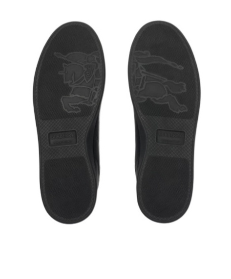 Burberry Set Leather Sneakers In Black