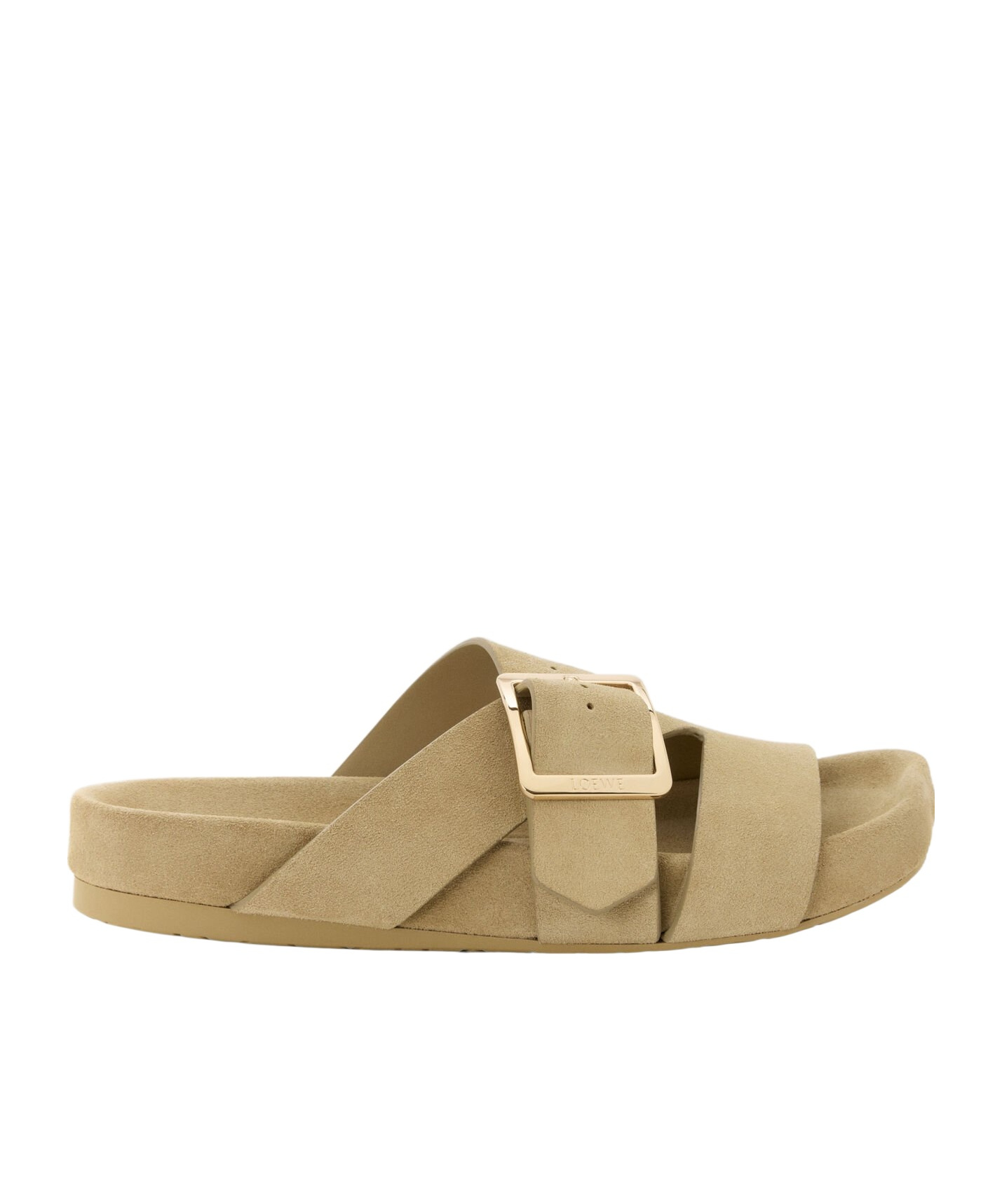 Loewe Buckle Strap Sandals In Neutral