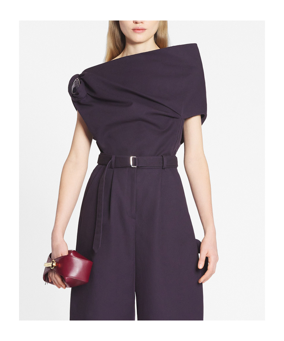 Lanvin Asymmetric Blouse In Black