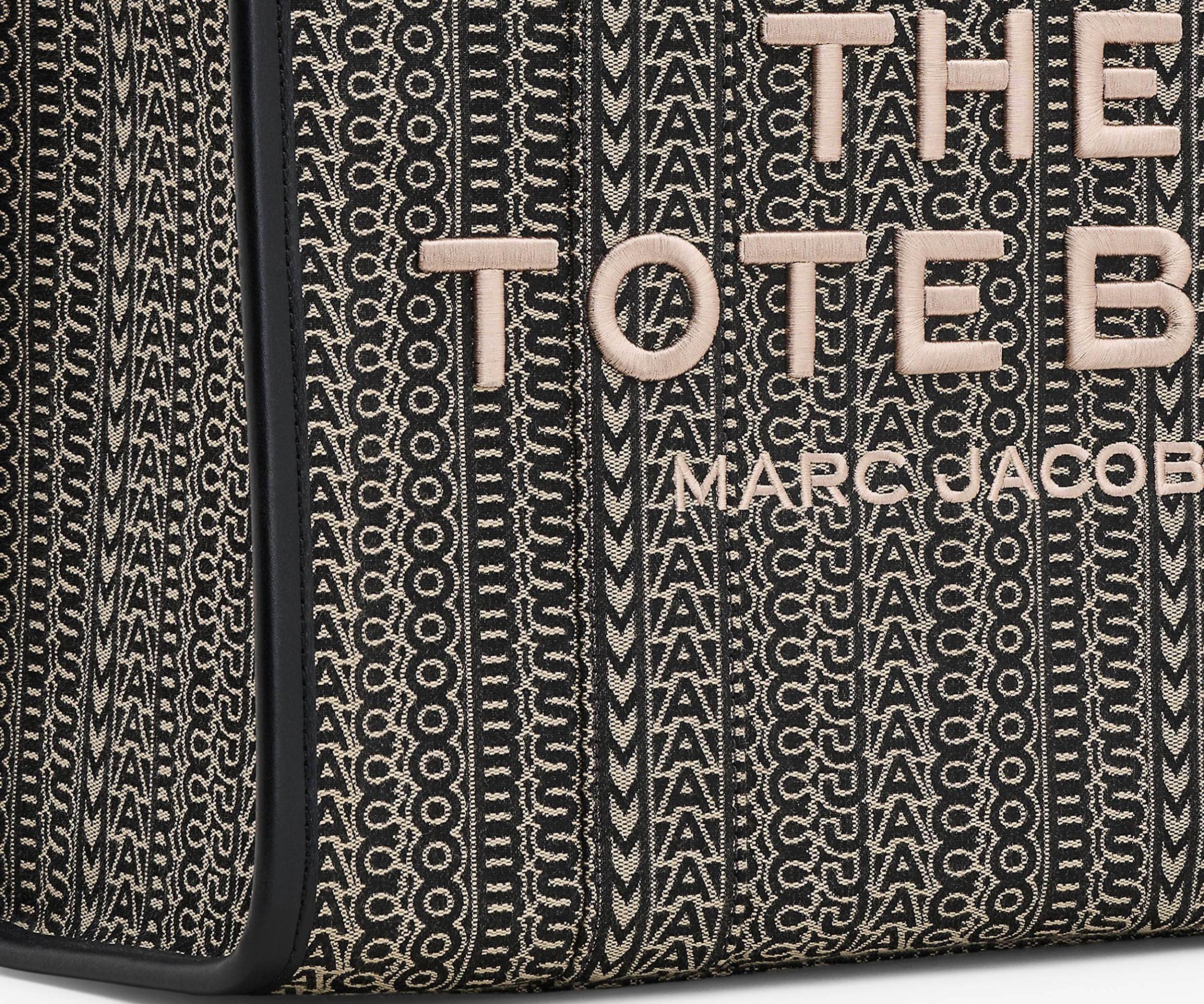 Marc Jacobs Sac Cabas The Monogram Jacquard Large Tote Bag In Black