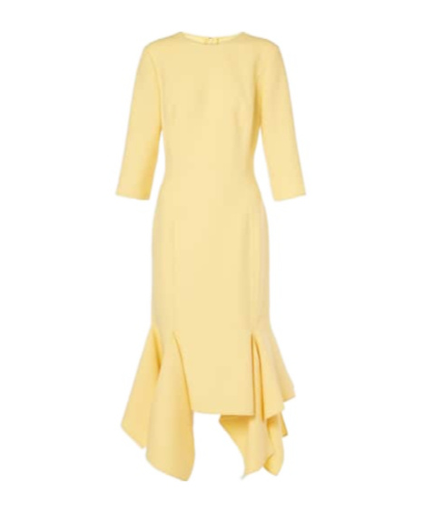 Oscar De La Renta Wool-blend Midi Dress In White