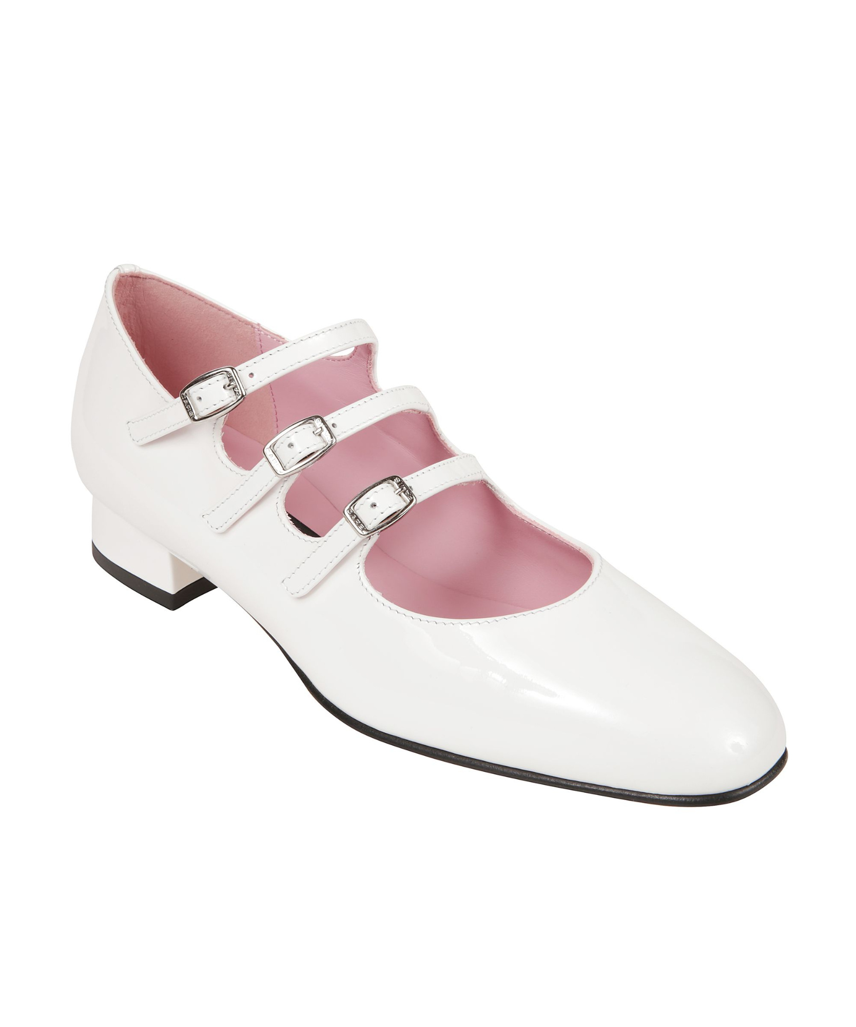 Carel Paris Buckle Flats In White