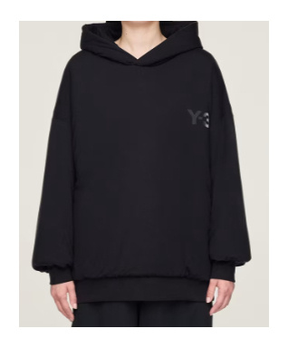 Y-3 Padded Hoodie With Hood And Long Sleeves In Black