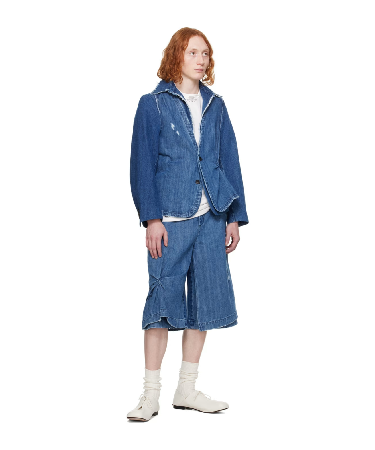 Ader Error Low-rise Zipper Shorts In Blue
