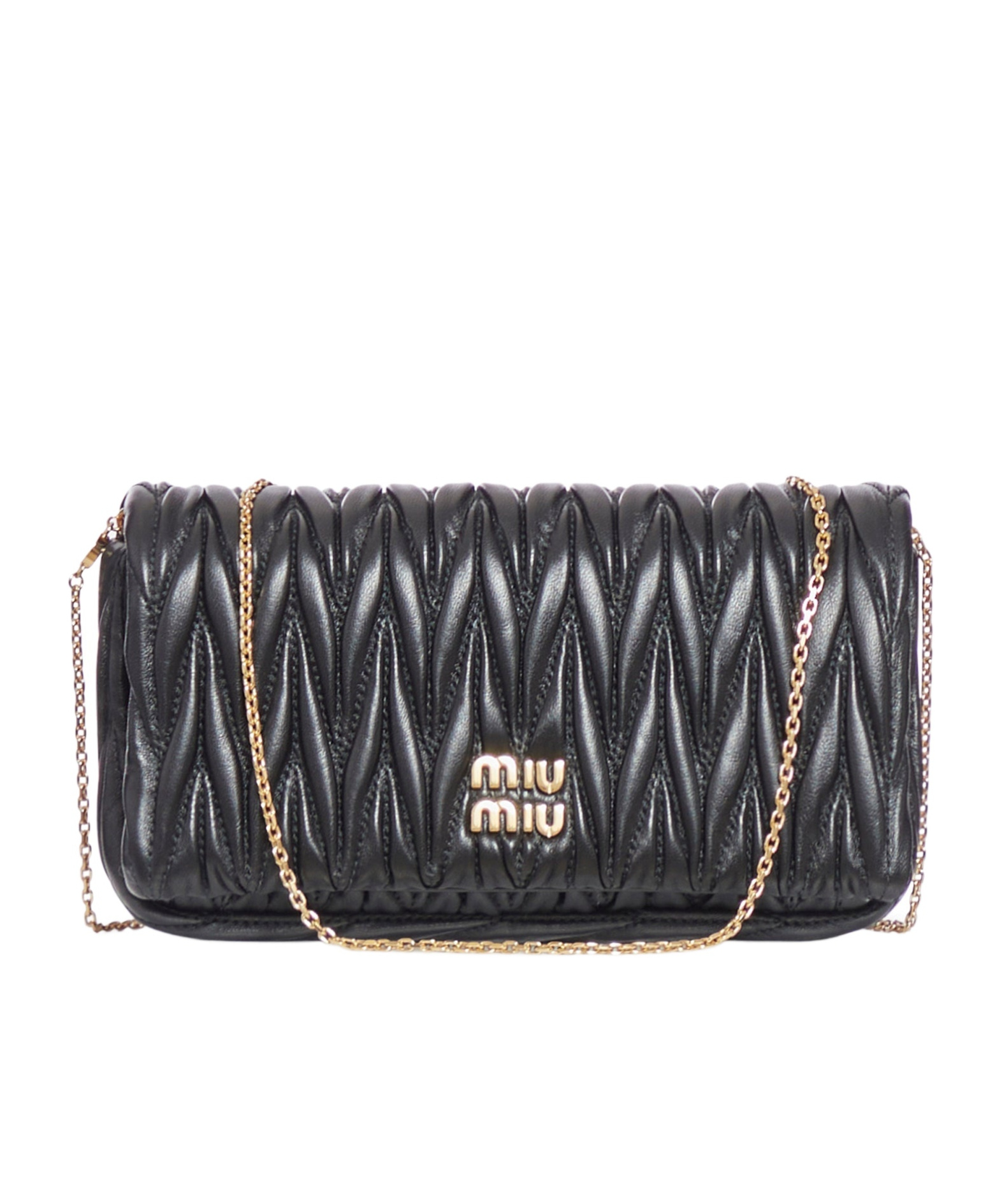 Miu Miu Mini Bag In Nappa Matelasse` In Black