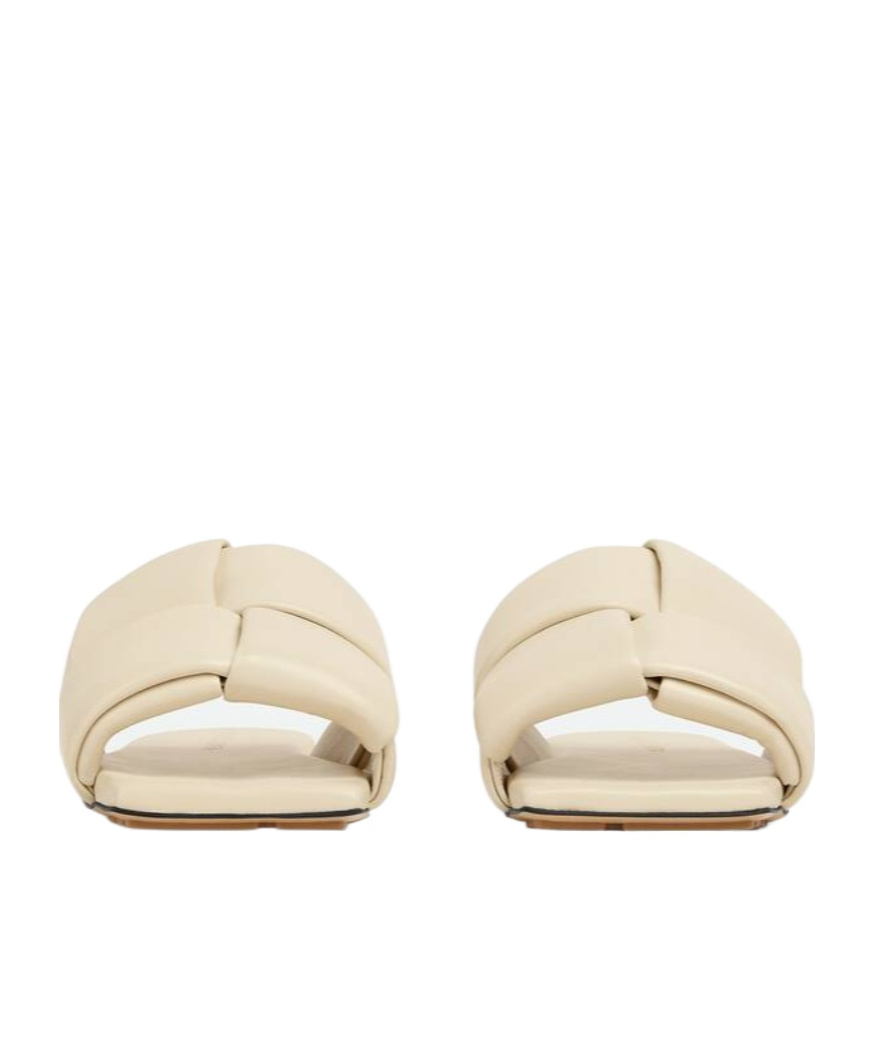 Bottega Veneta Women's Patch Leather Mules In Nude