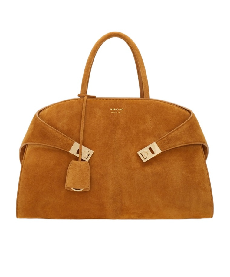Ferragamo Medium Hug Tote Bag In Brown