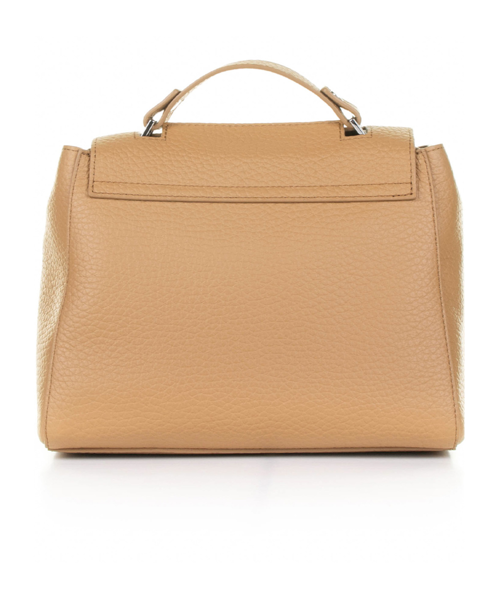 Orciani Logo Rectangular Shoulder Bag In Nude