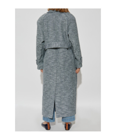 VICTORIA BECKHAM RAGLAN-SLEEVE SINGLE-BREASTED COAT