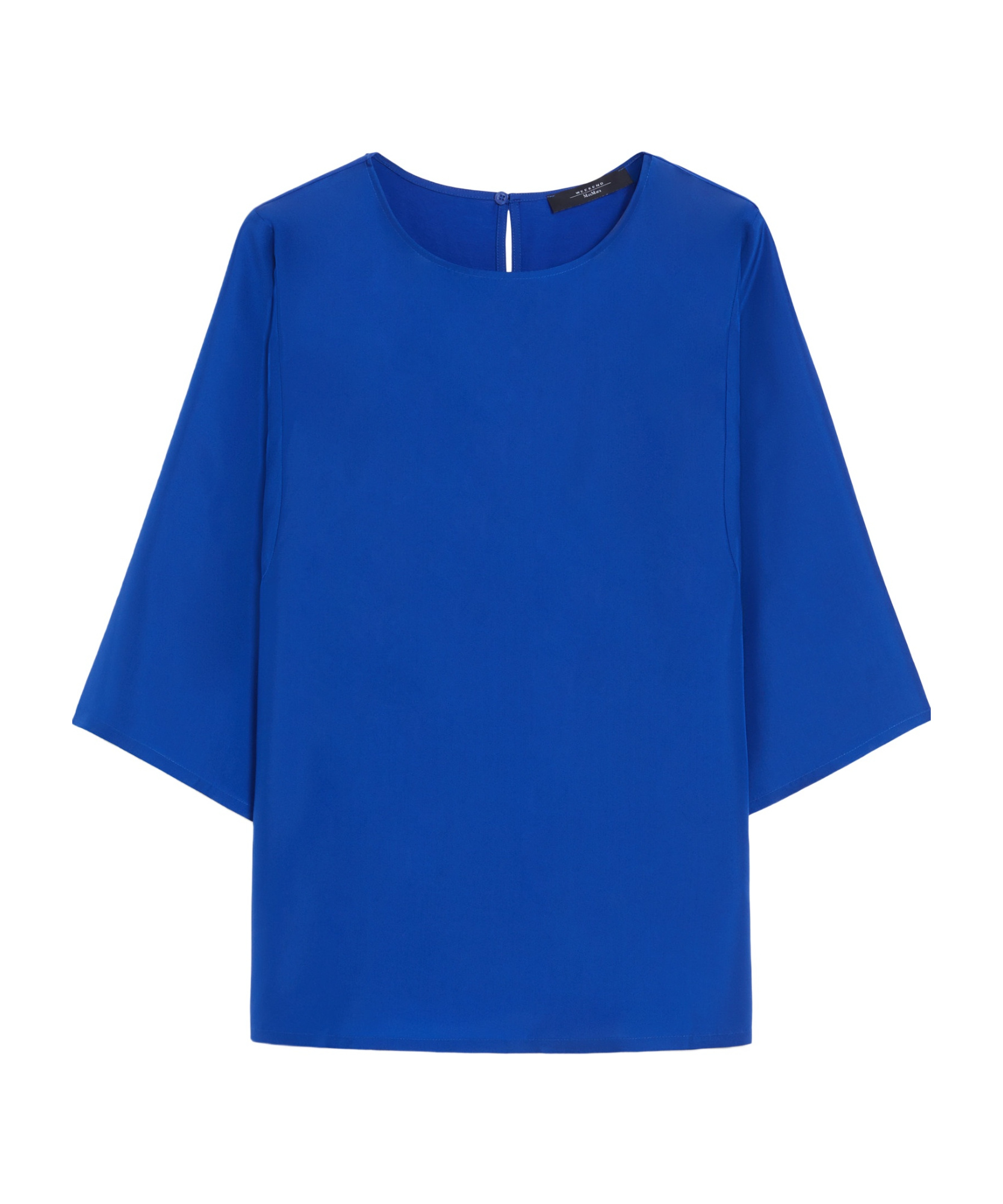 Weekend Max Mara Silk And Jersey Blouse In Cornflower Blue