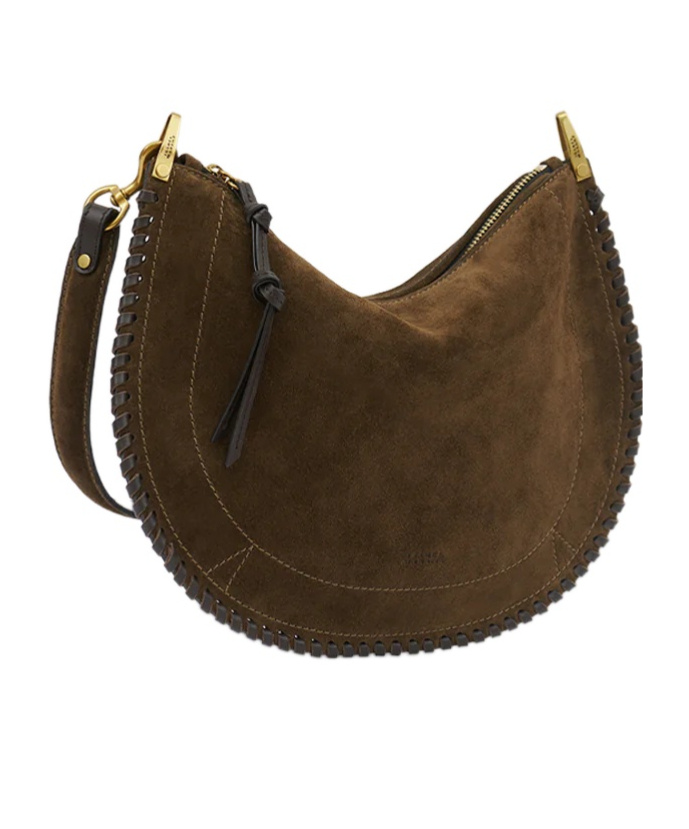 Isabel Marant Bronze Oskan Shoulder Bag In Brown