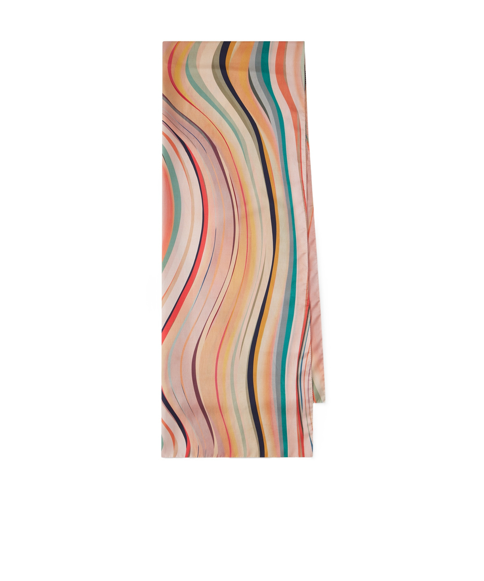 Paul Smith Women's Pink 'dusky Swirl' Silk Twill Scarf Multicolour