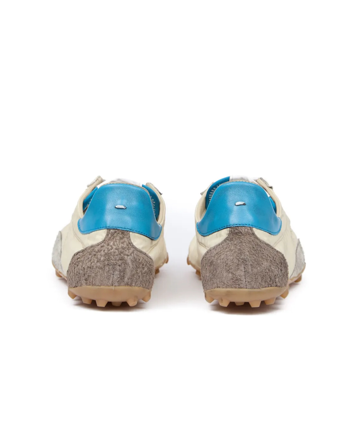 Maison Margiela Sprinters Low Top Sneakers With Dirty Effect In White