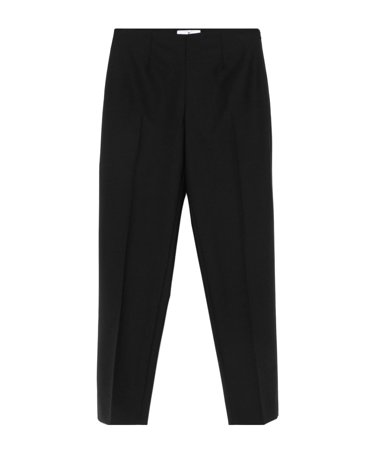 Pt Torino Straight Leg Trousers With Pleated Front And Side Slits