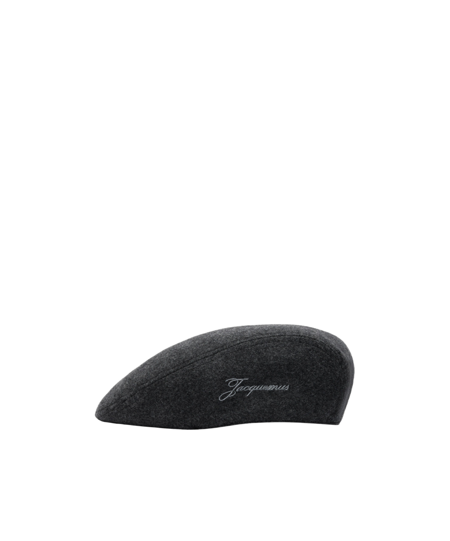 Jacquemus Embroidered Flat Beret In Brown