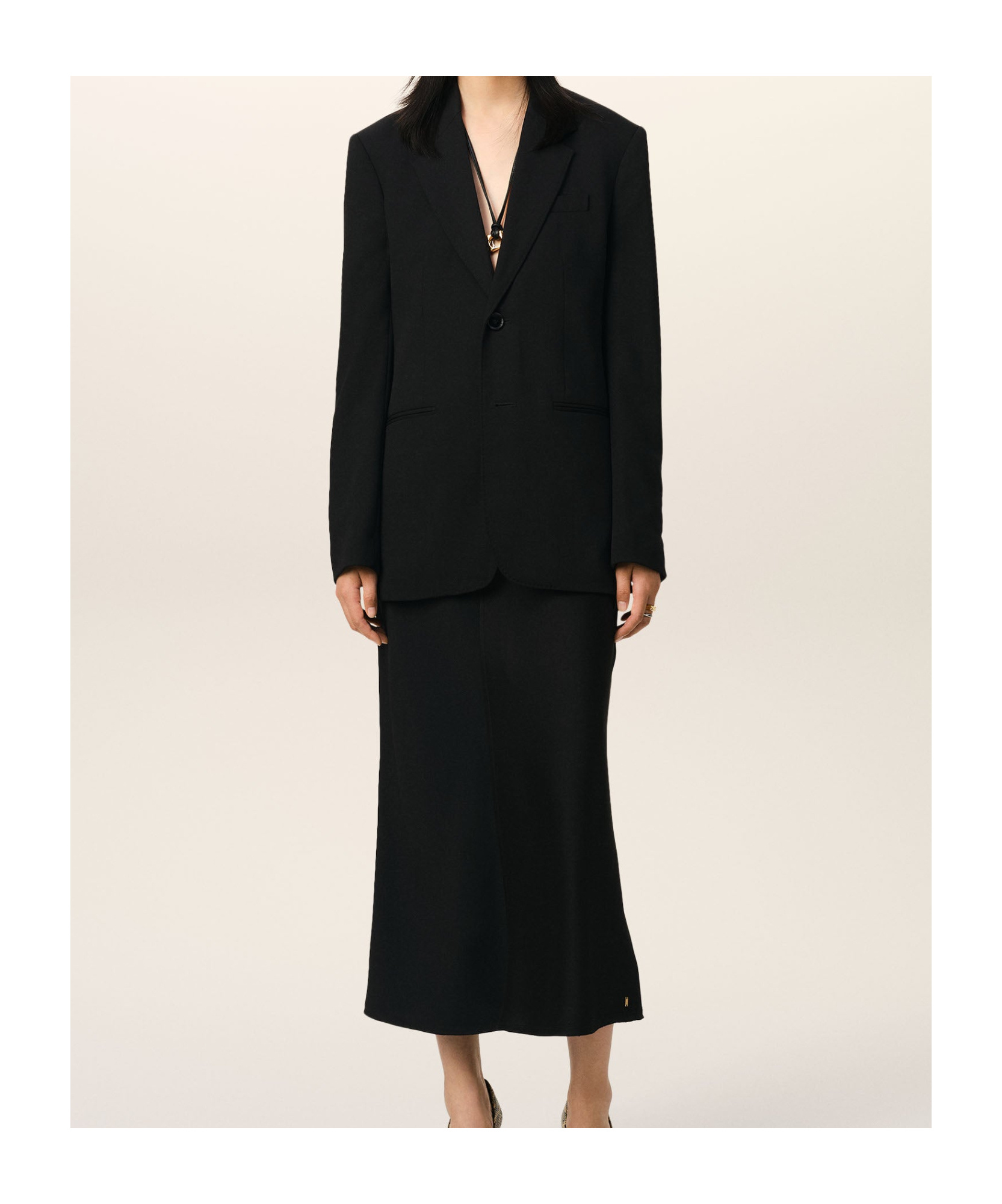 Ami Alexandre Mattiussi Long-sleeved Suit Coat In Black
