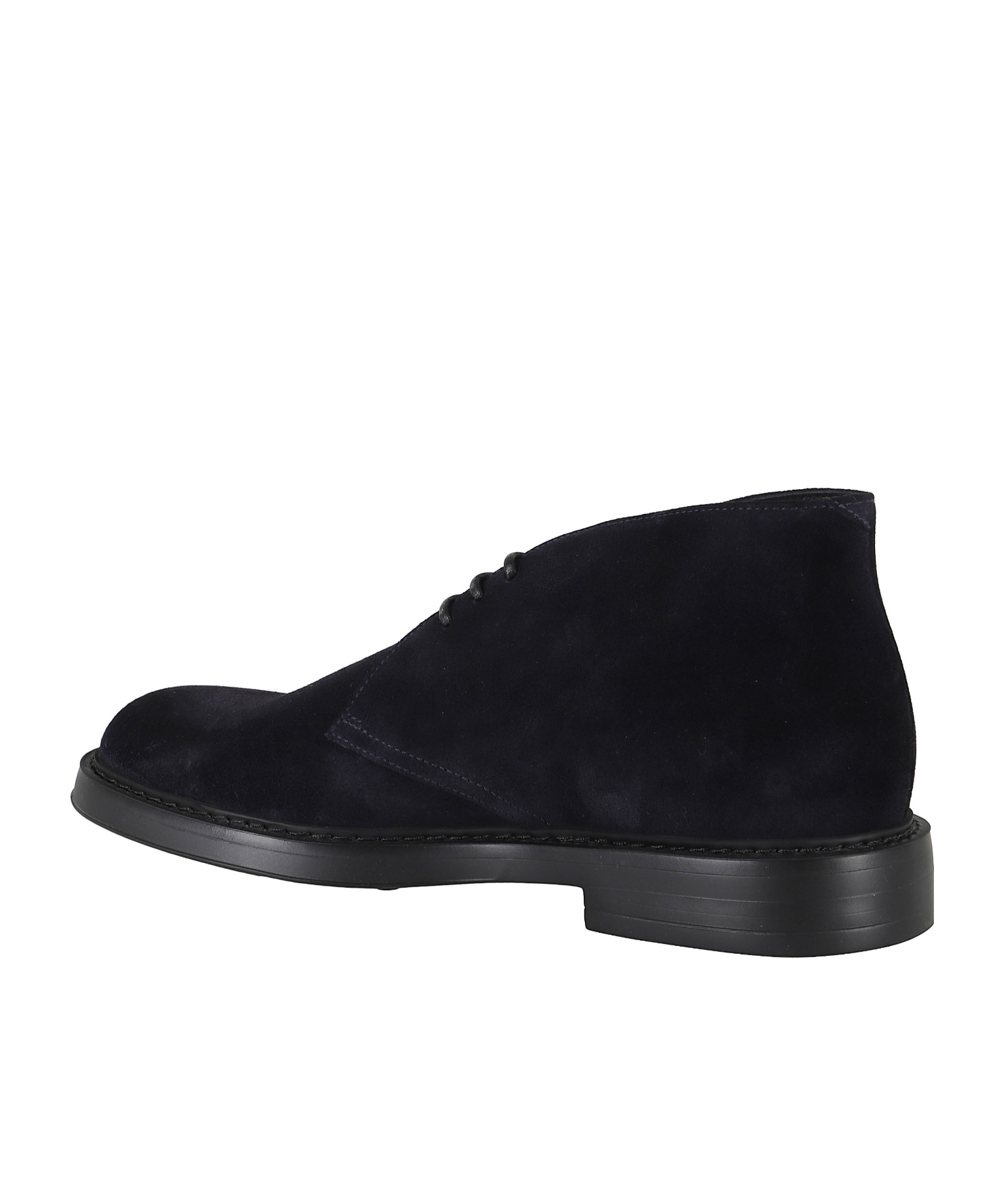 Doucal's Suede Chukka Boot With Round Toe In Blue