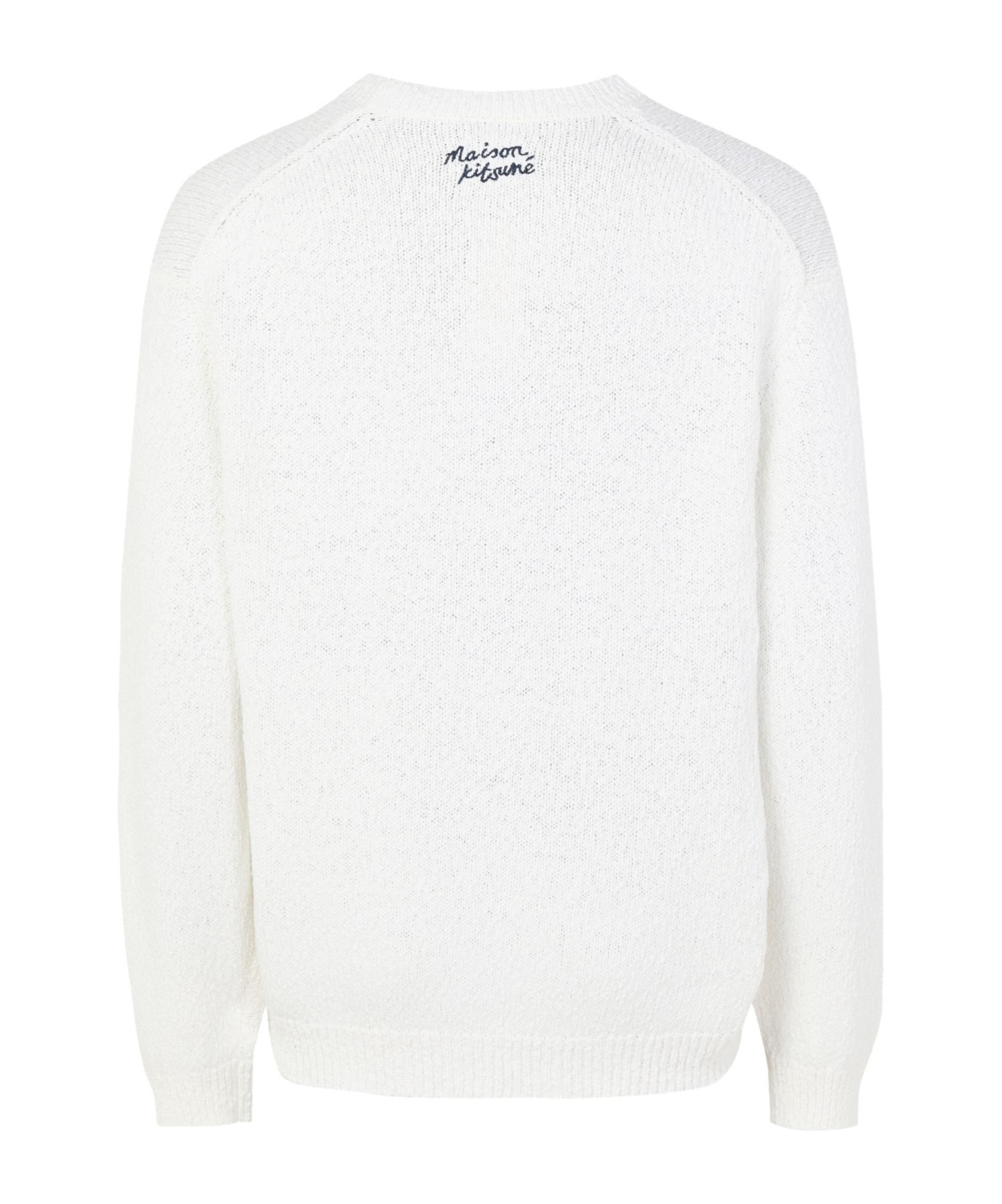 Shop Maison Kitsuné Abstract Daisy Intarsia Sweater In White