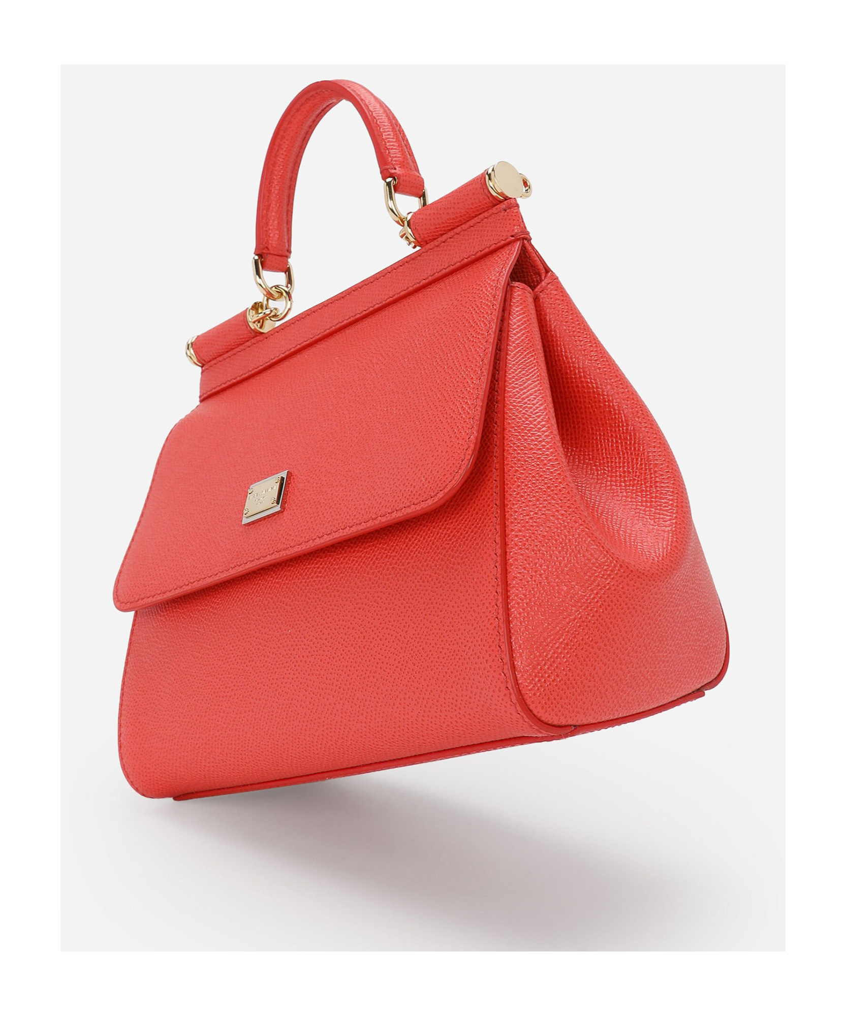Dolce & Gabbana Medium Sicily Leather Tote Bag In Red