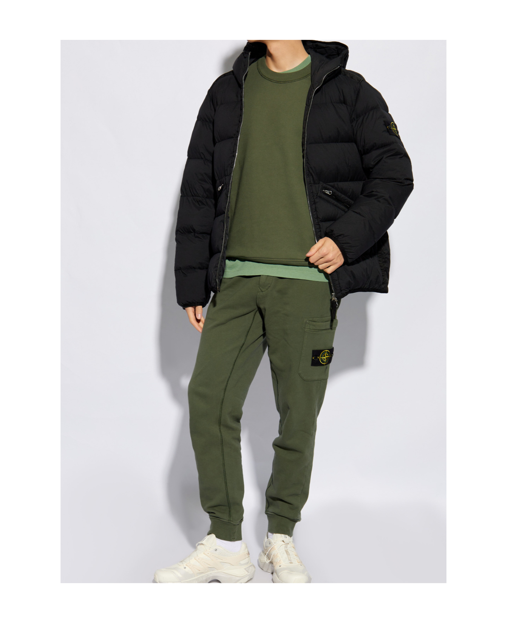 STONE ISLAND HOODED PUFFER JACKET 