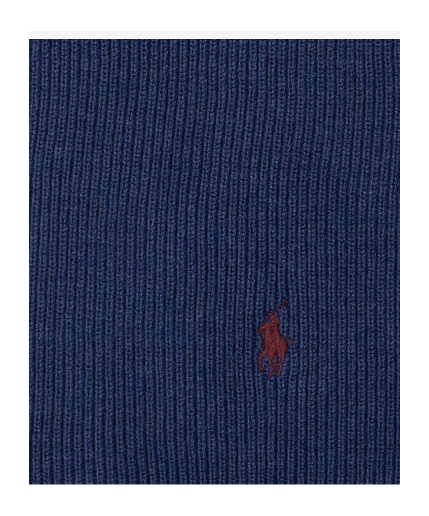 Polo Ralph Lauren Rib Knitted Scarf In Blue