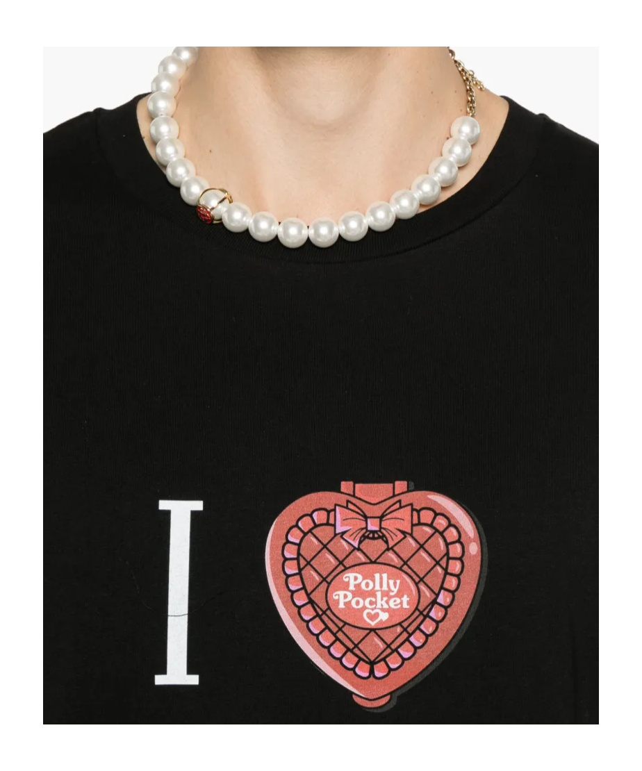 Gcds Graphic Print Milano Oversize T-shirt In Black
