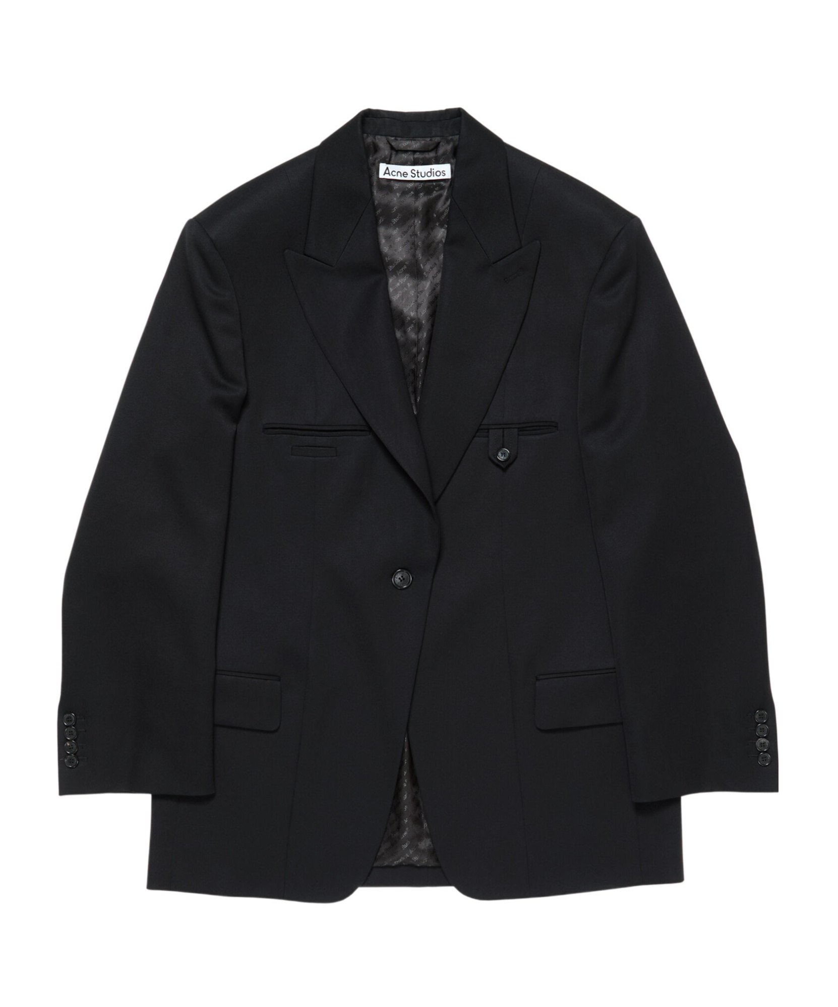 Acne Studios High-neck Zip-up Jacket In Black