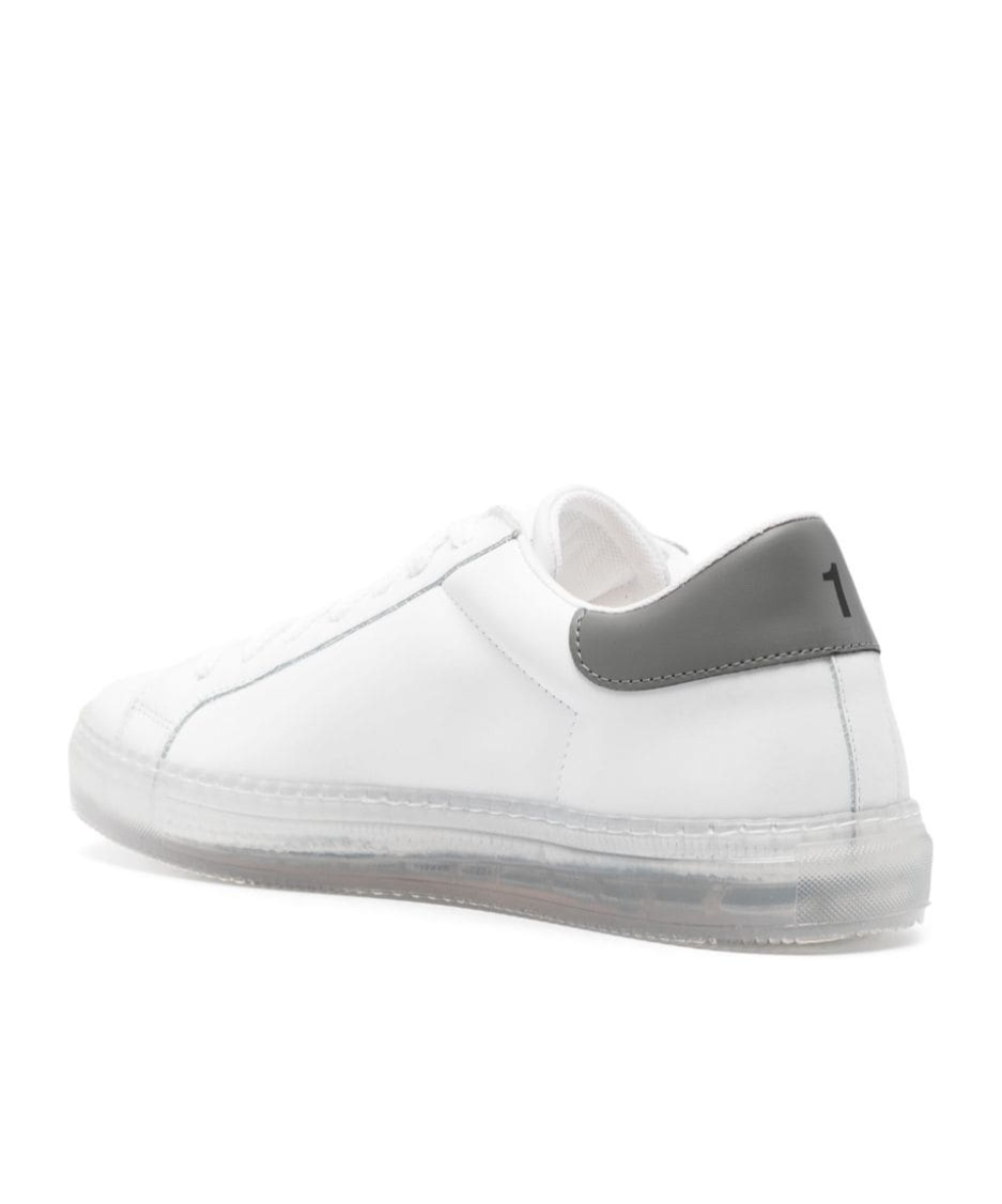Kiton Ussa088 Leather Sneakers In White