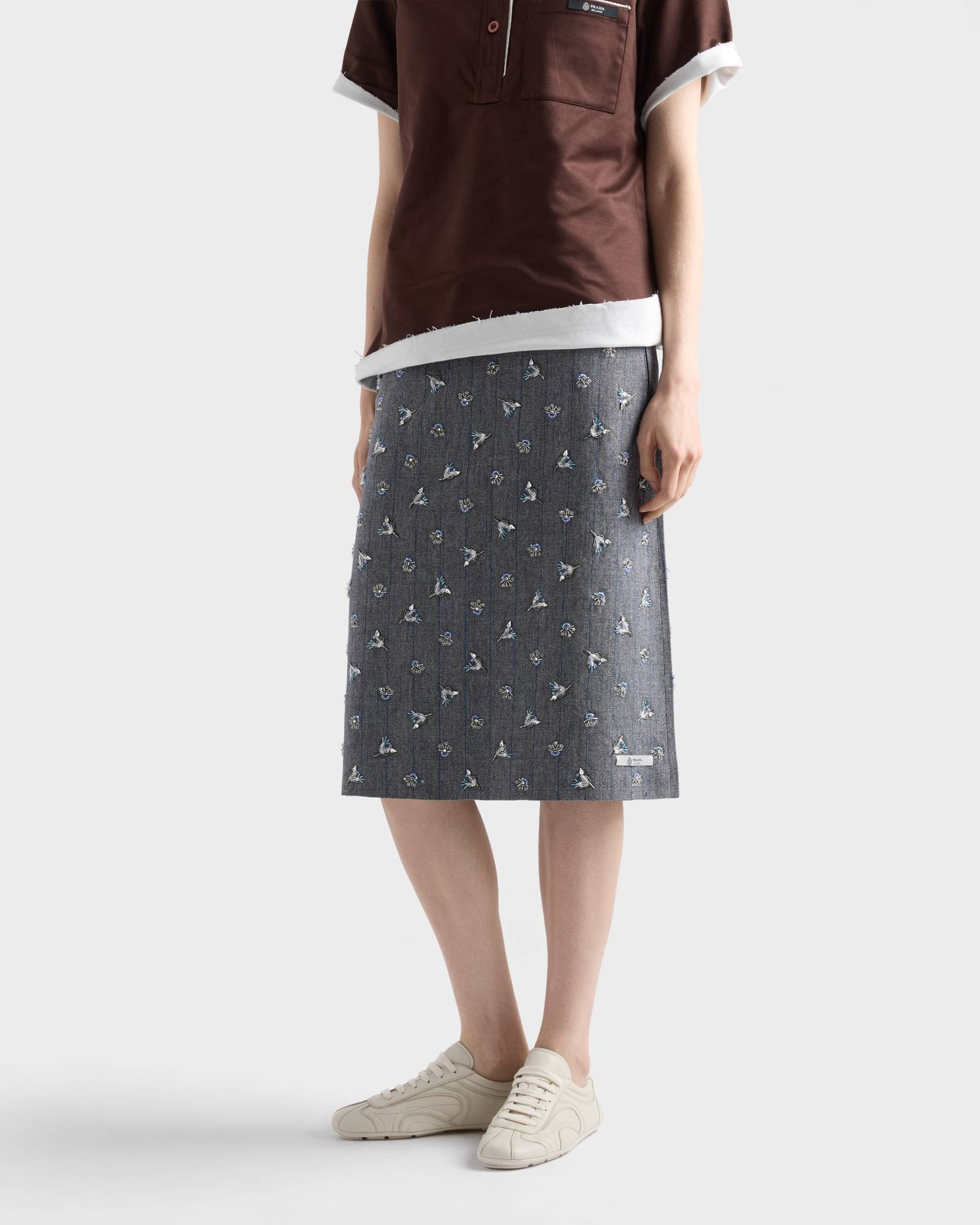 Prada Montecarlo Re-edition 2005 Nappa Leather Sneakers In White