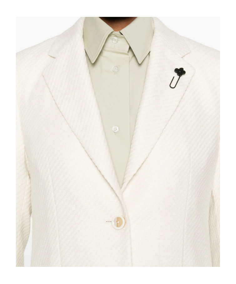 Lardini Single-breasted Blazer In White
