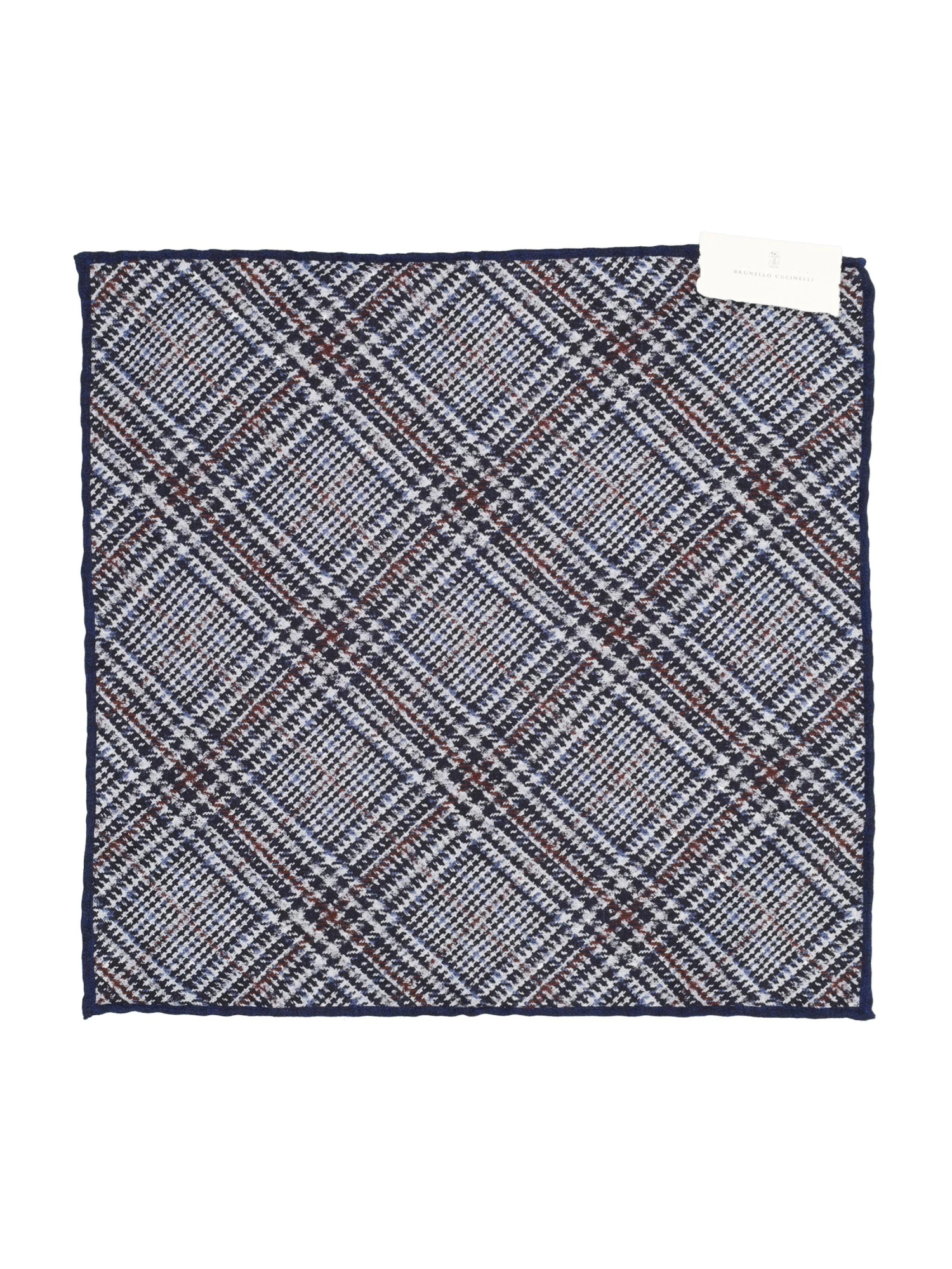 Brunello Cucinelli Patterned Pocket Square In Black