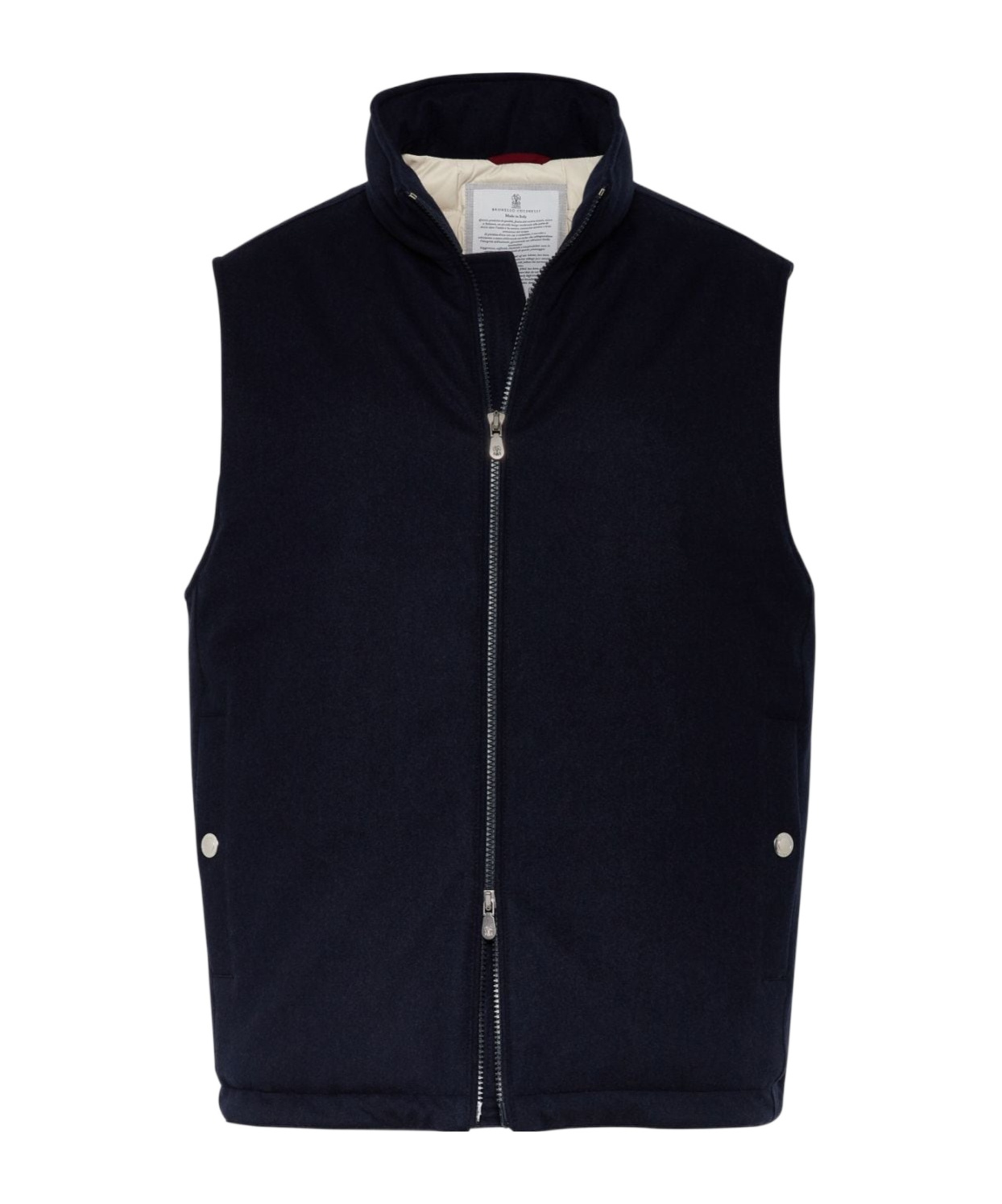 Brunello Cucinelli High-neck Down Gilet In Black