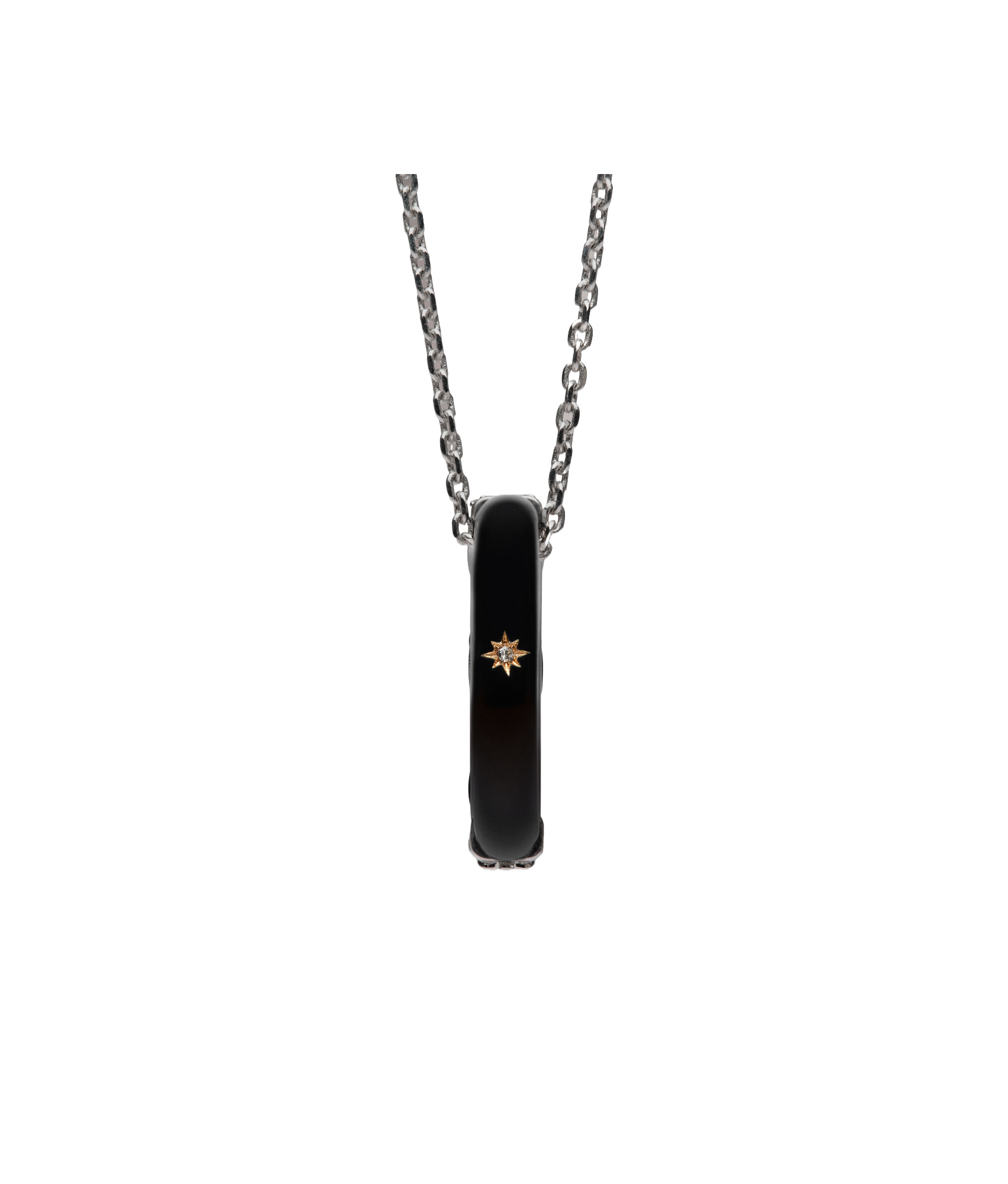Maison Margiela Logo Necklace In Black