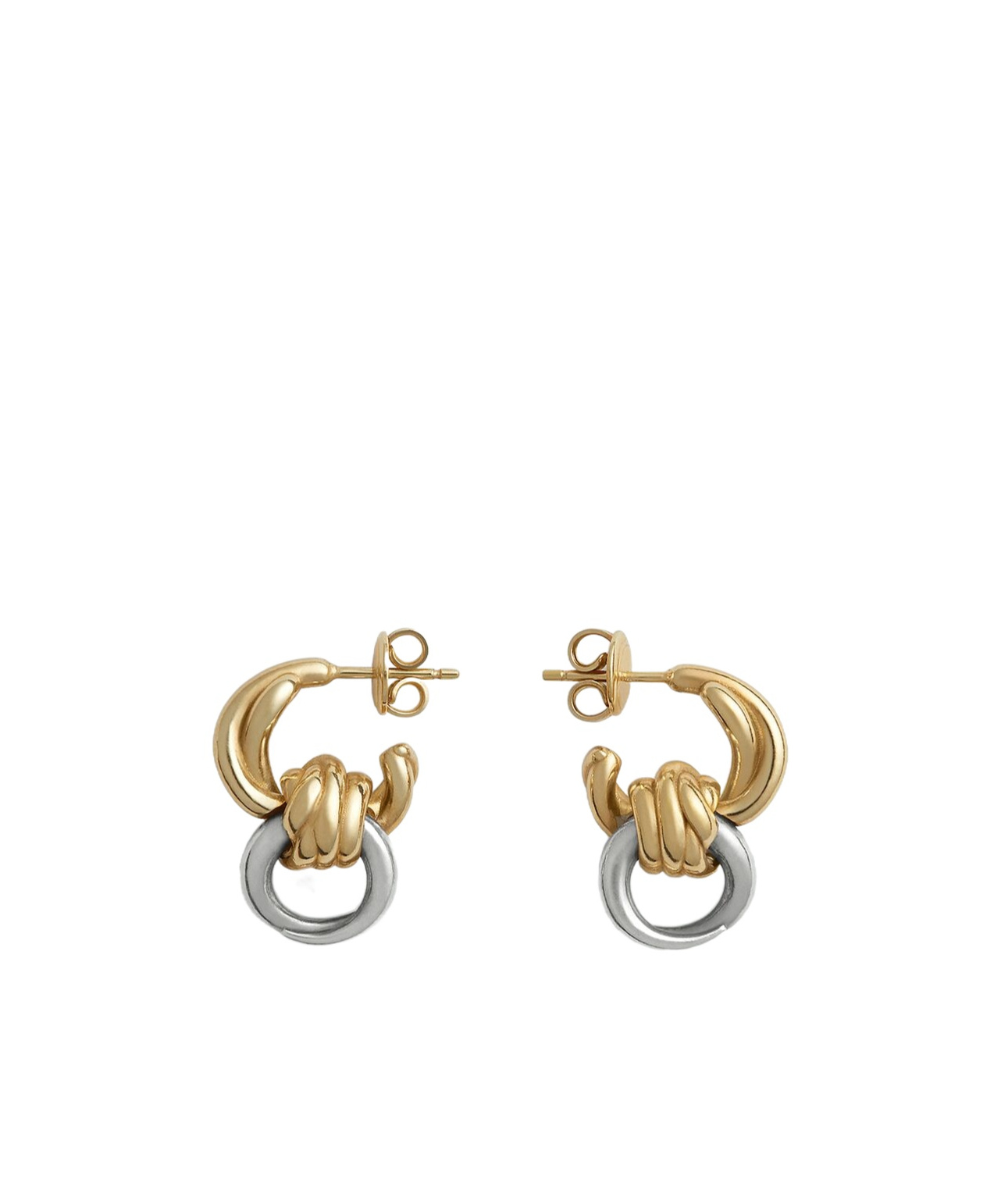 Bottega Veneta Knot Earrings In Yellow