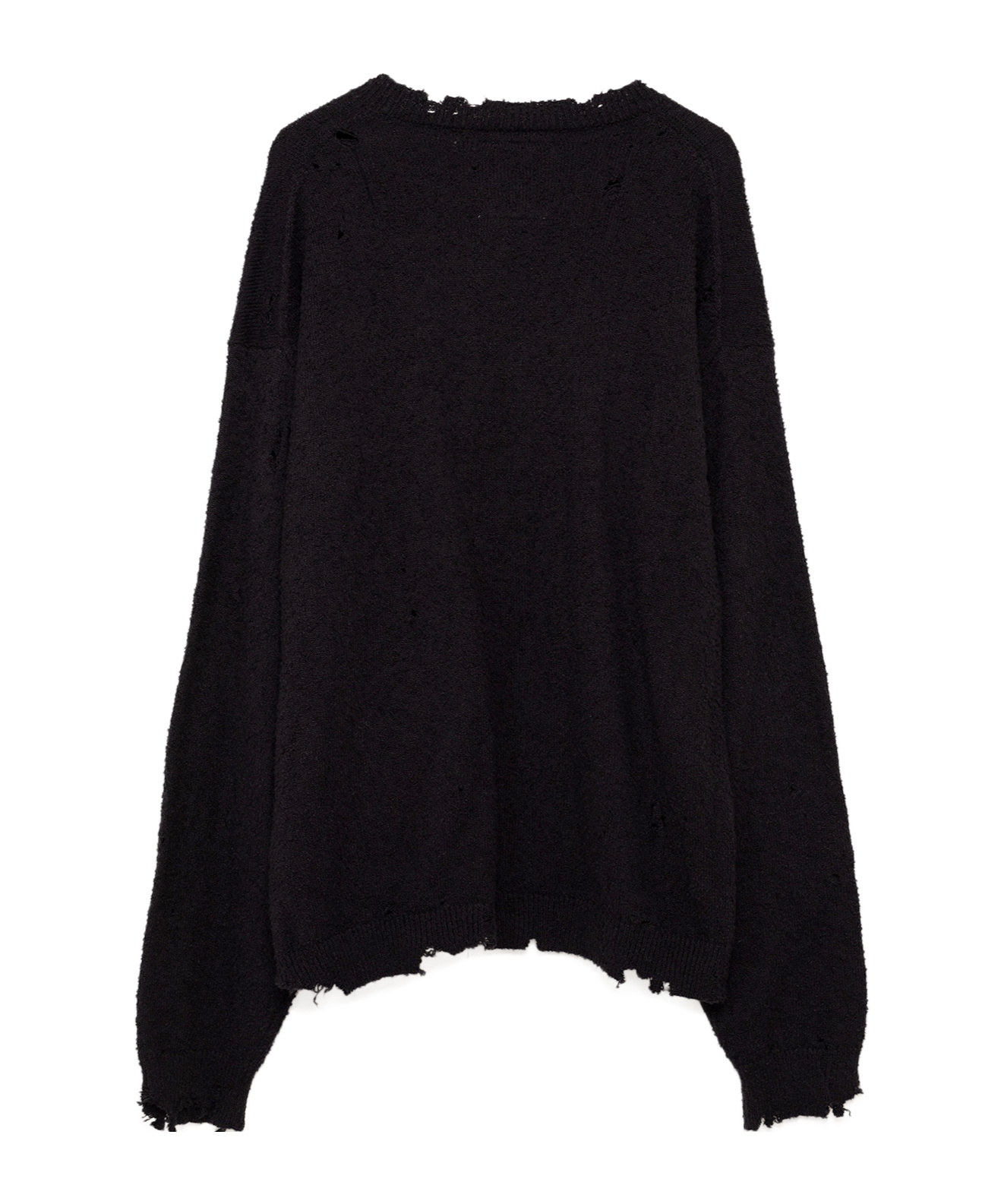 Miharayasuhiro Maison Mihara Yasuhiro Destroyed Crewneck Pullover In Black