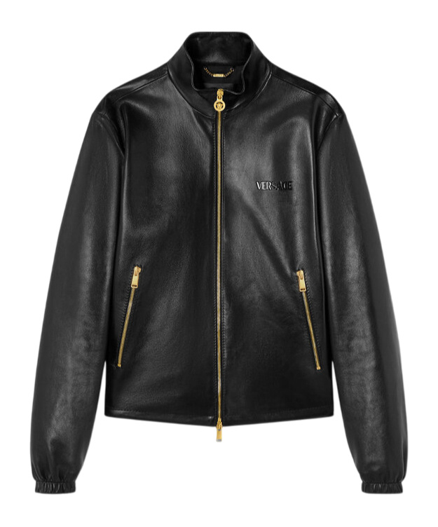 Versace Jacket High Collar Elastic Cuffs