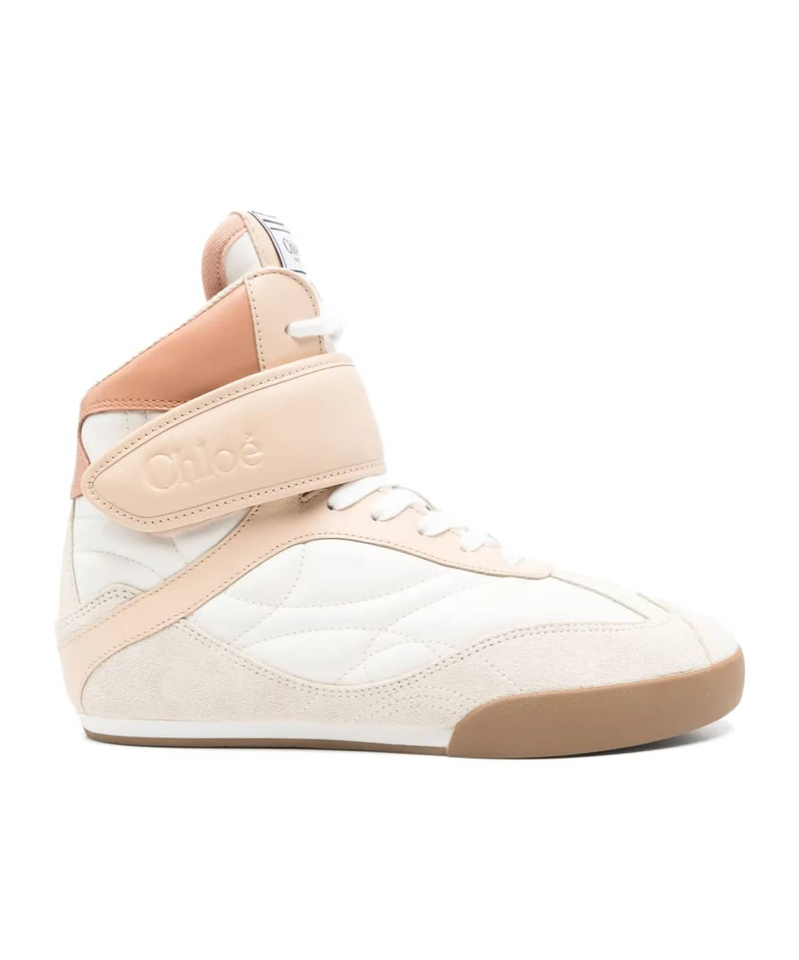 Chloé Kick Low Leather Lace-up Sneakers In White