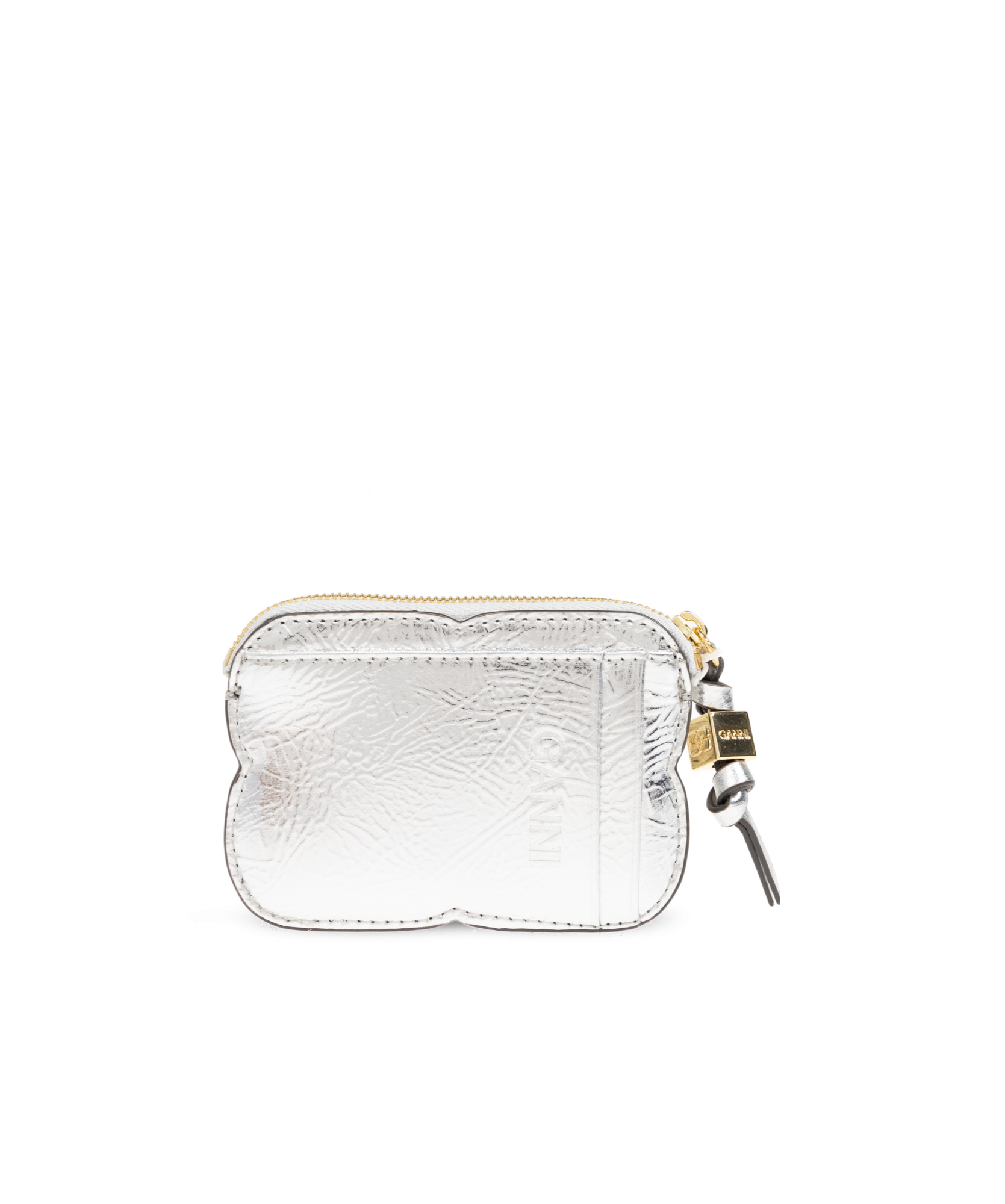 Ganni Butterfly Compact Wallet In White