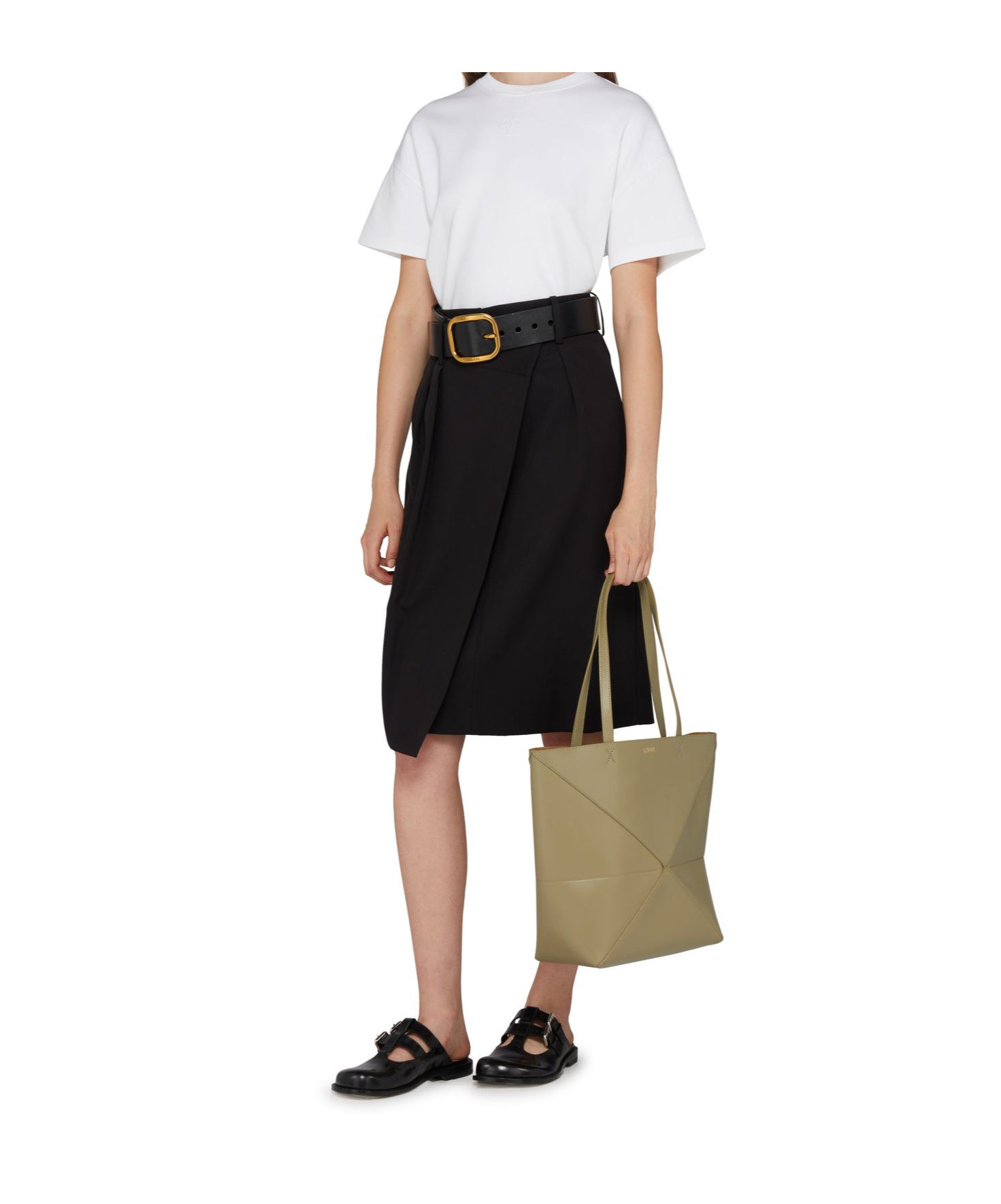 Loewe Leather Belt In Black