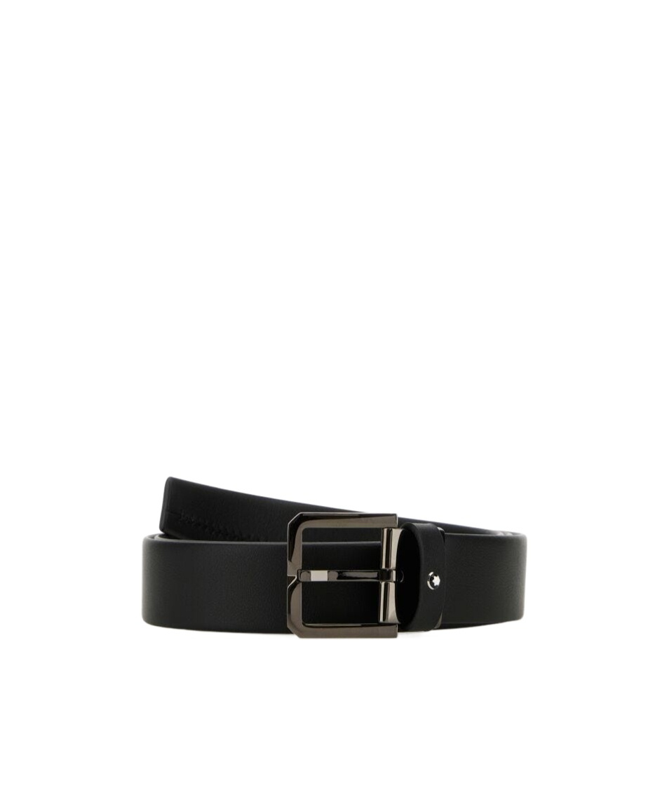 Montblanc Black Leather Belt