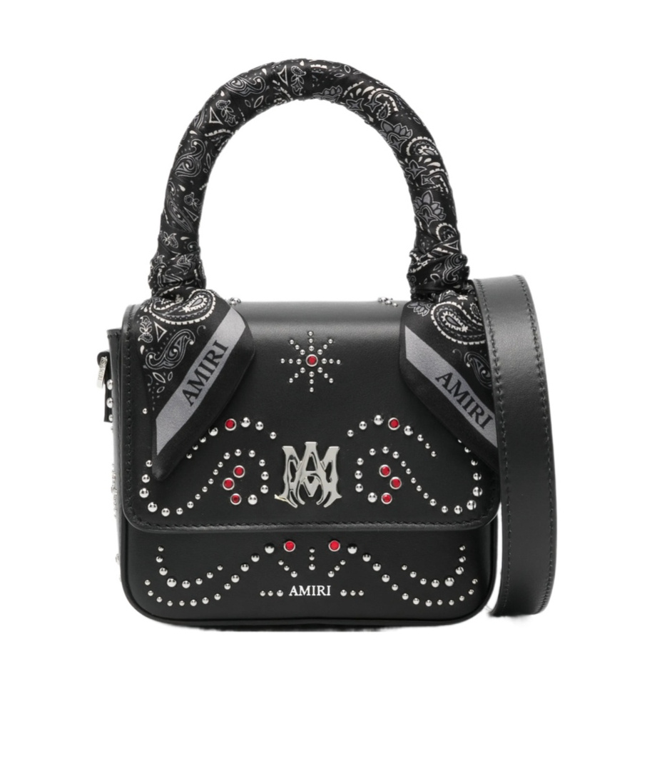 Amiri Micro Ma Stud Tote Bag In Black