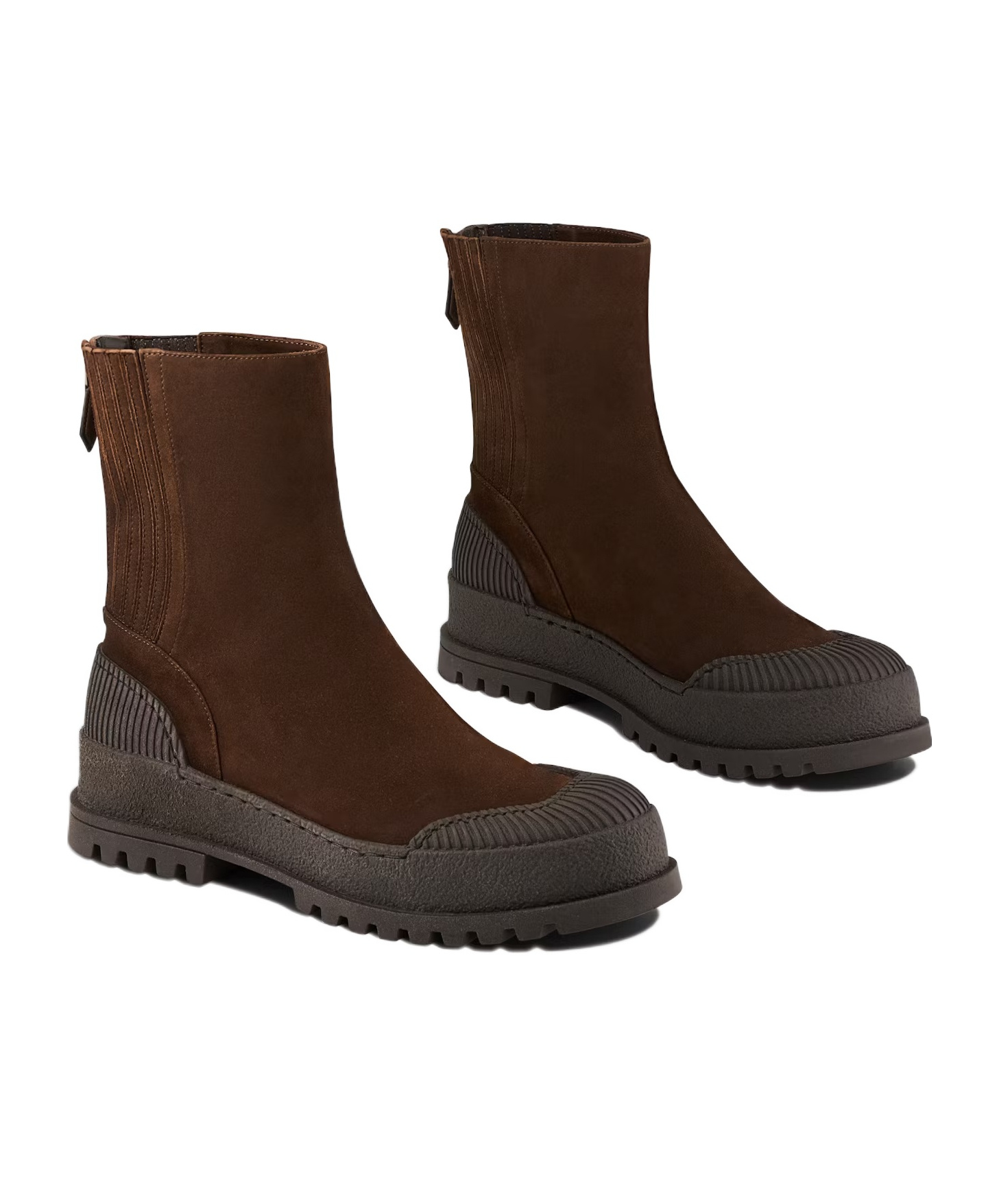 Aquazzura Ankle Boots With Round Toe And Ribbed Sole In Multi