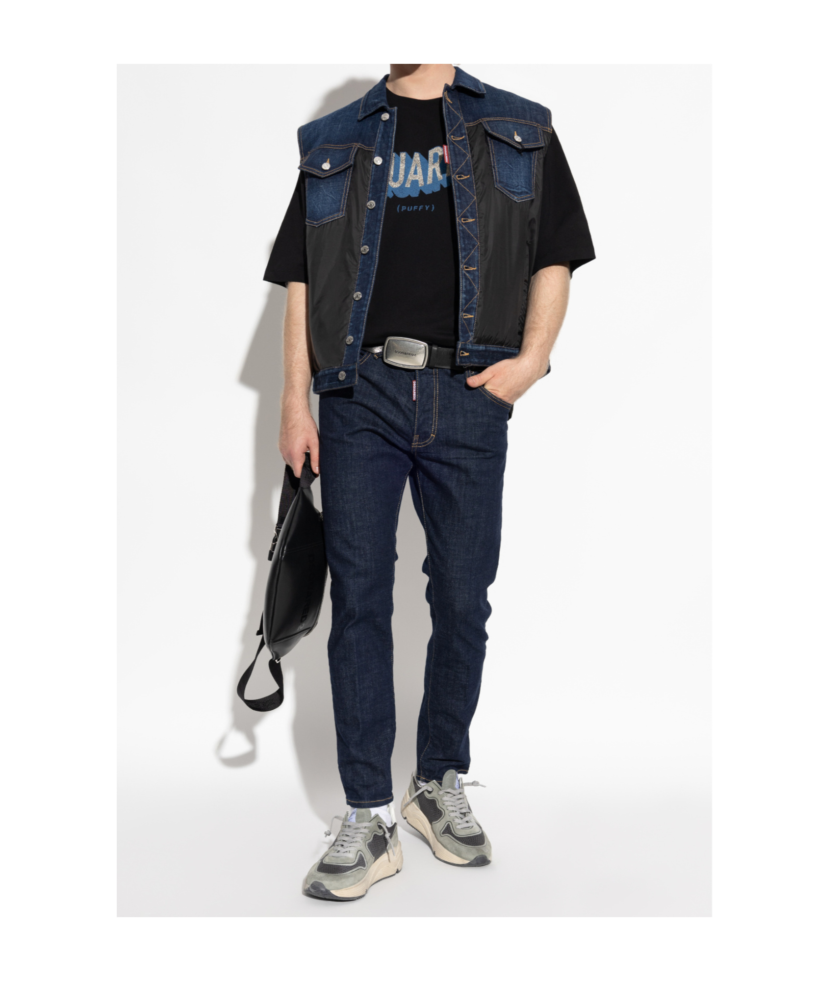 Dsquared2 Short-sleeve T-shirt With Puffy Logo In Blue