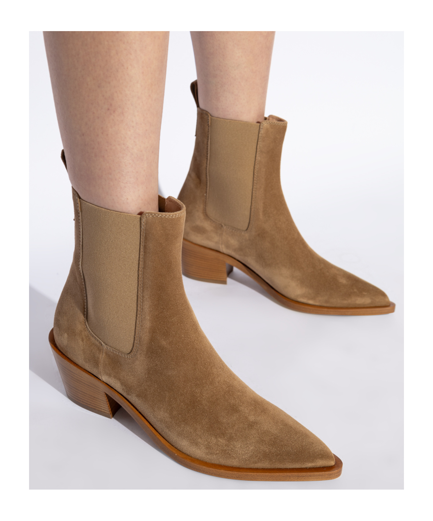 Gianvito Rossi 45mm Wylie Boots In Brown