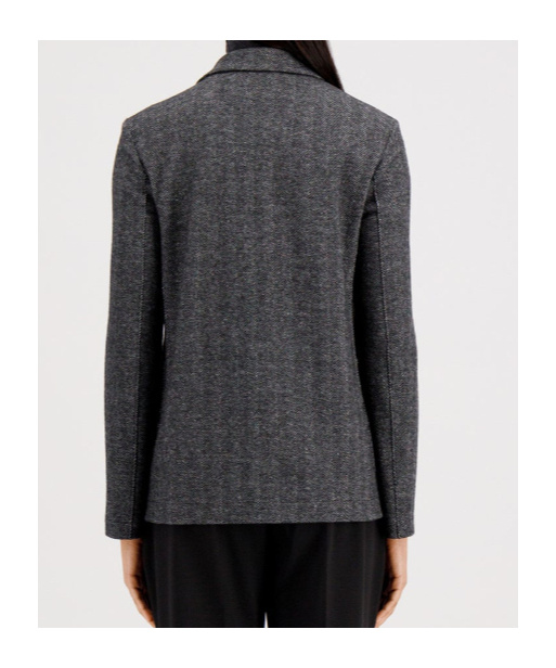 Harris Wharf London Herringbone-pattern Wool Jacket In Black