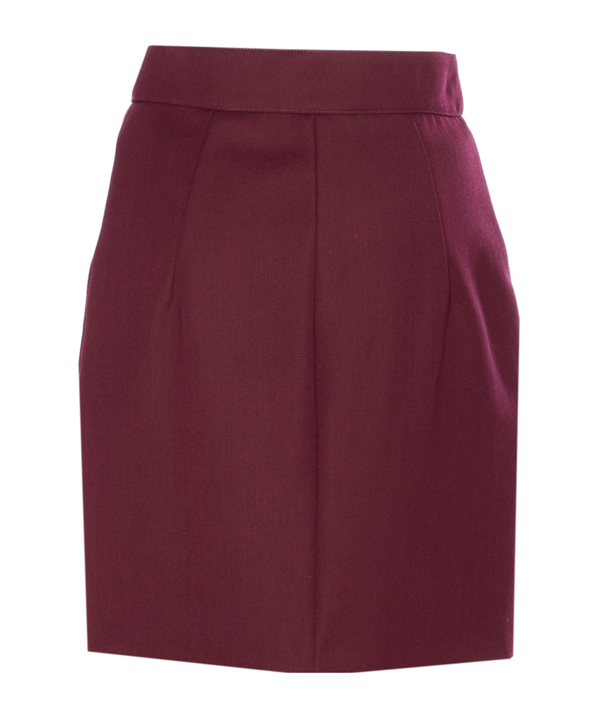 Elisabetta Franchi Skirt Bordeaux Wrap Wallet Button Gold In Burgundy