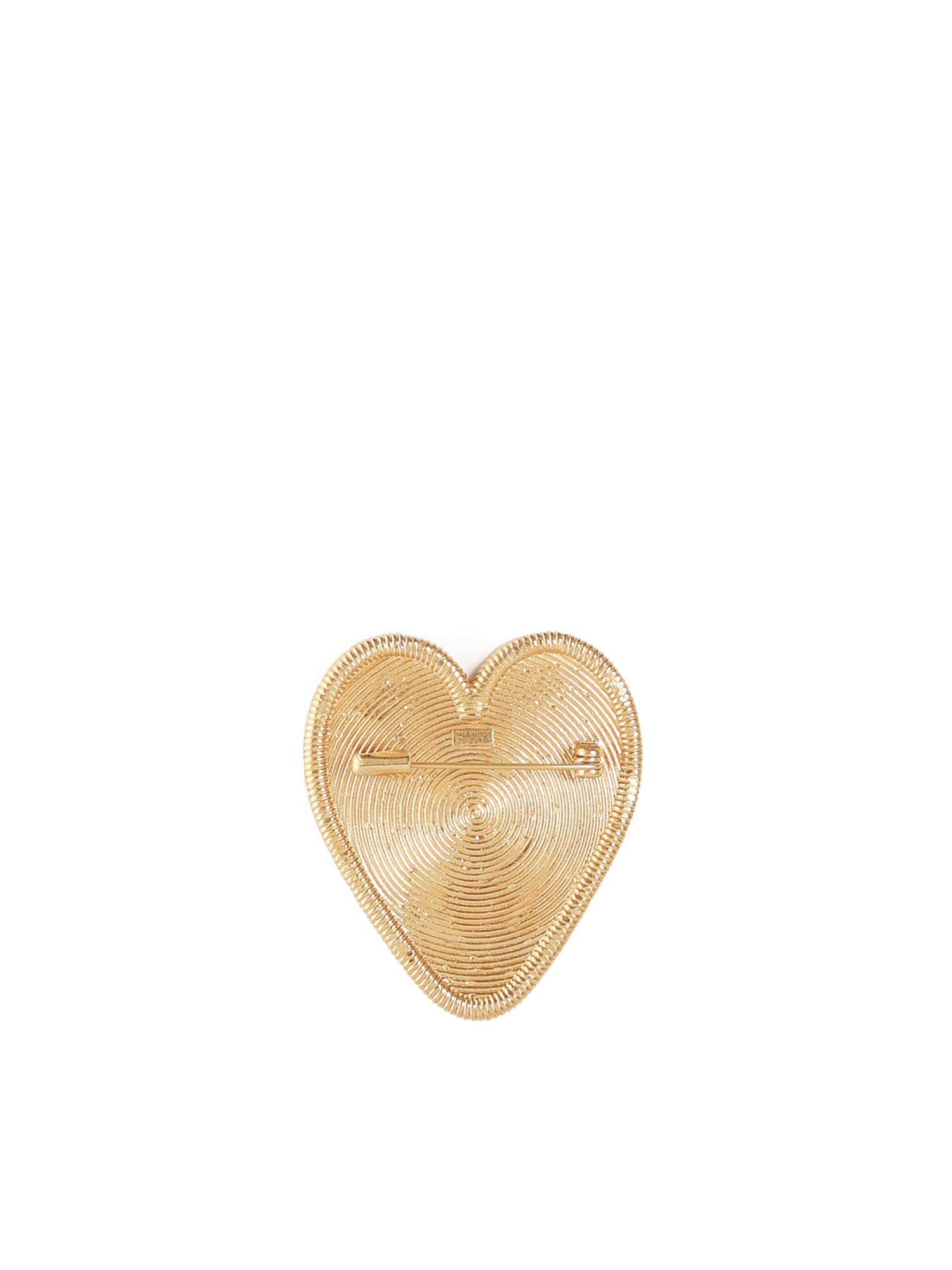 Valentino Vlogo Signature Heart-shaped Brooch In Gold