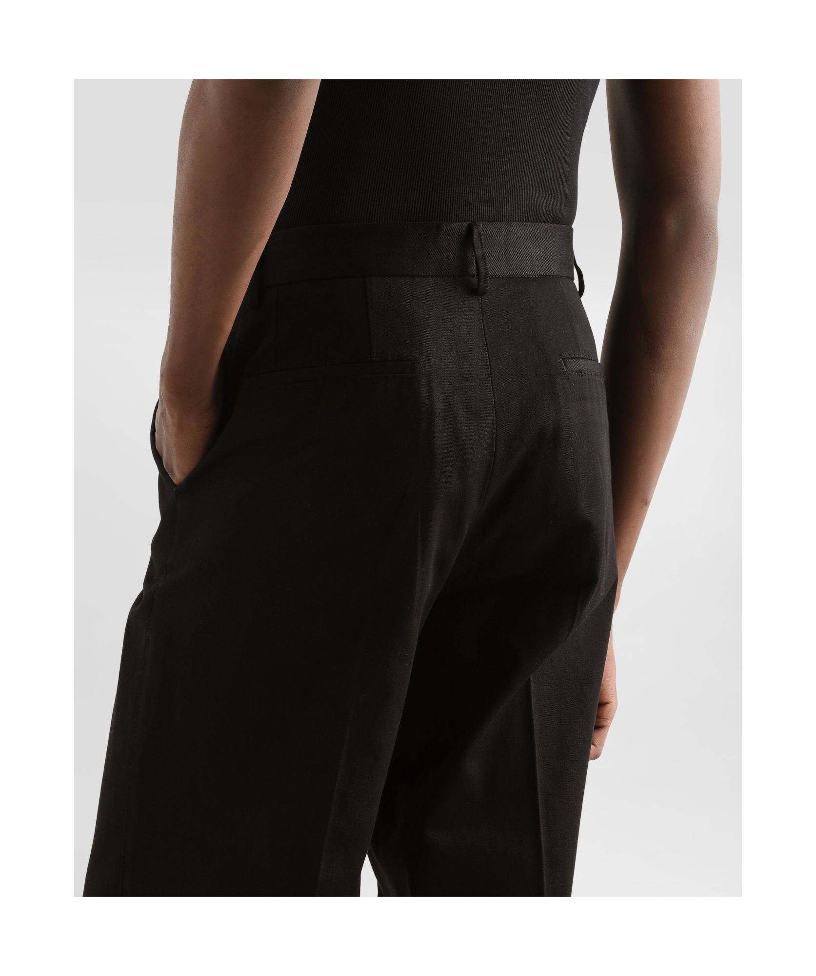 Dolce & Gabbana Cotton-gabardine Tailored Trousers - Men's - Cotton/spandex/elastane In Black