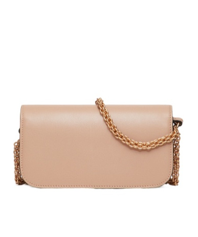 Valentino Loco Small Vlogo Lambskin Shoulder Bag In Nude